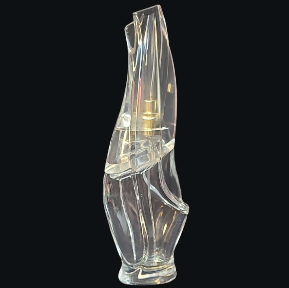 Elegant "Empty" Donna Karan Cashmere Mist Clear Glass "Perfume Bottle Only"
